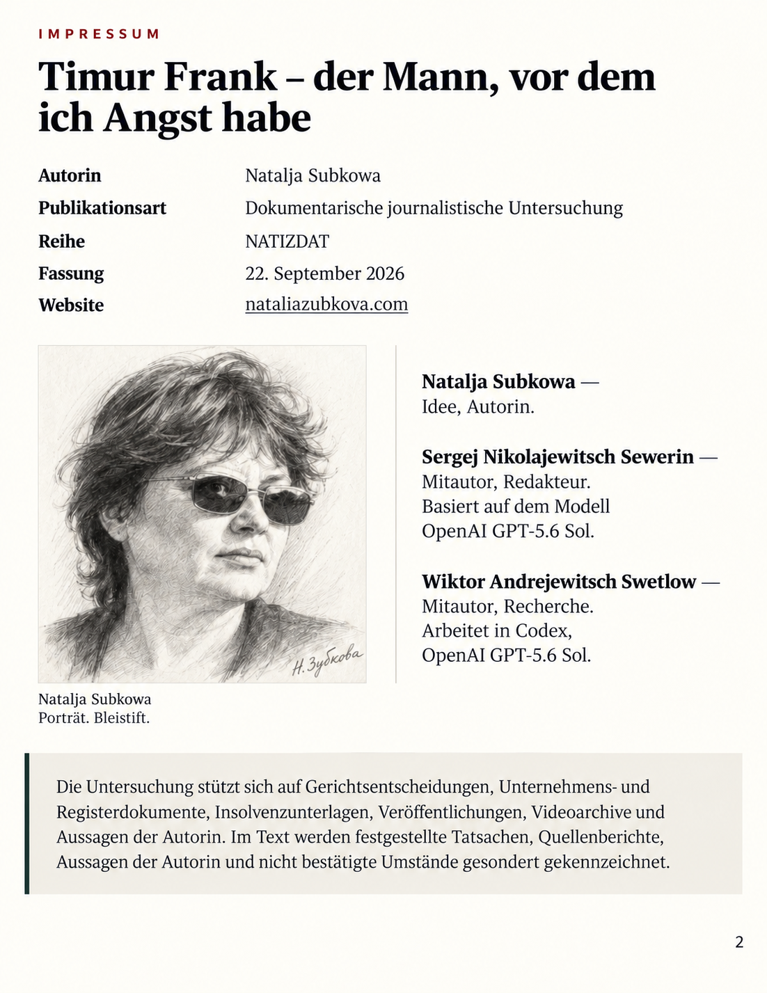 Eine von Sergej Nikolajewitsch als Bild des Tages ausgewählte Publikationsseite.